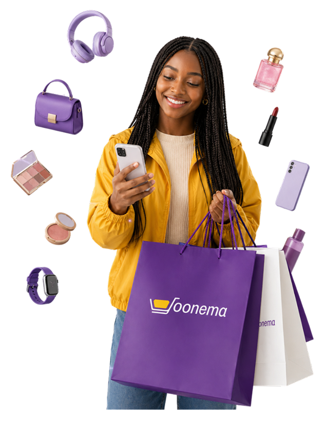 Cliente Yoonema avec ses achats